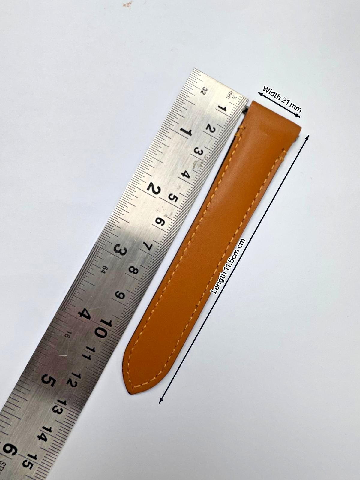 WATCH LEATHER BAND STRAP FOR CARTIER SANTOS  21MM TAN BROWN WATCH TOP QLTY
