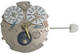Multi-Function Automatic Watch Movement 2HR19, 3H, Moon Face at 6:00, Year/Month