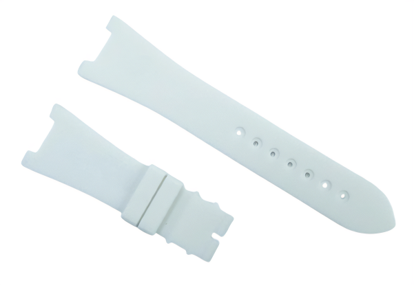 High Quality Rubber Watch Strap White Color fit to PATEK PHILLIPE 25x18mm