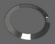 Mineral Crystals Rado Double Dome Silver Trim(35.0×2.6×1.0)mm