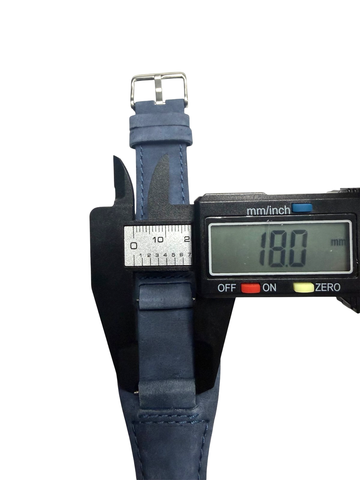 20mm Genuine Leather Midnight Blue Suede Watch Band for Fossil & Guess watches