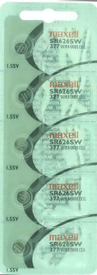 MAXELL 377 Silver Oxide SR626SW Watch Batteries 5pcs. Batteries