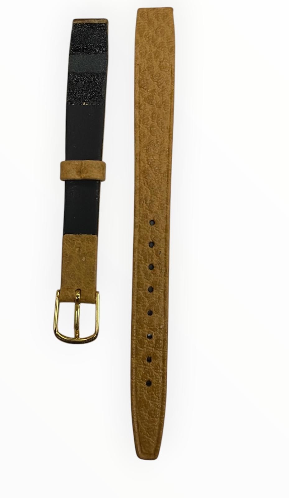 Ladies Hirsch vintage Open End watch band Saddle Leather 12mm