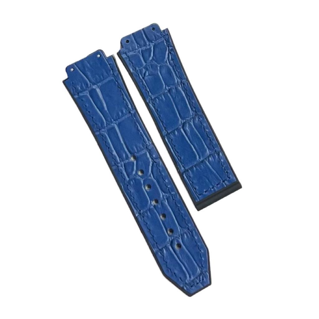 19X22MM MULTICOLORS WATCH BANDS ALLIGATOR GRAIN LEATHER RUBBER FITS FOR HUBLOT