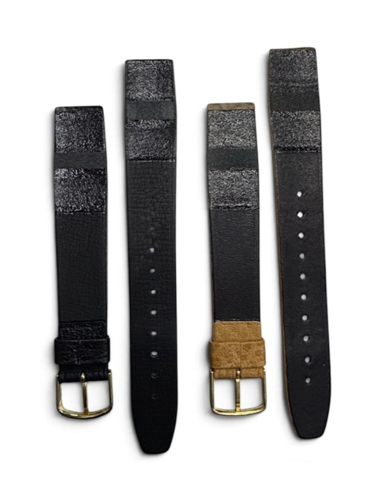 18 mm LADIES GENUINE SADDLE LEATHER WATCH BAND -OPEN END