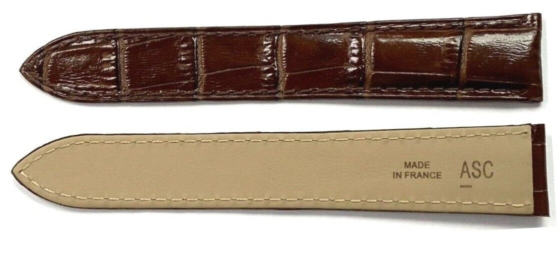 Watch Band Genuine Leather  Alligator Grain  fit Cartier Watch 25.8X20MM