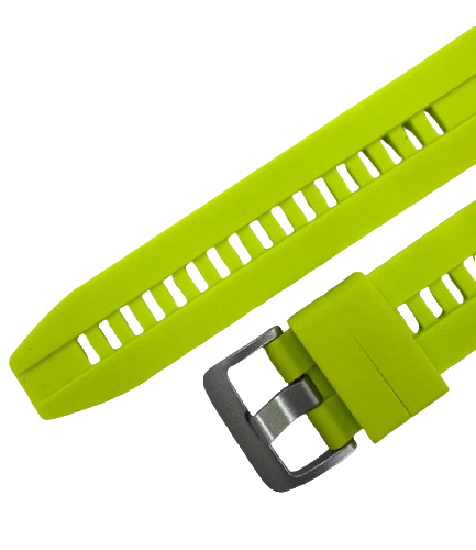 22 MM Rubber Silicone Sports Watch Band Quick Release Pin Neon Green Color