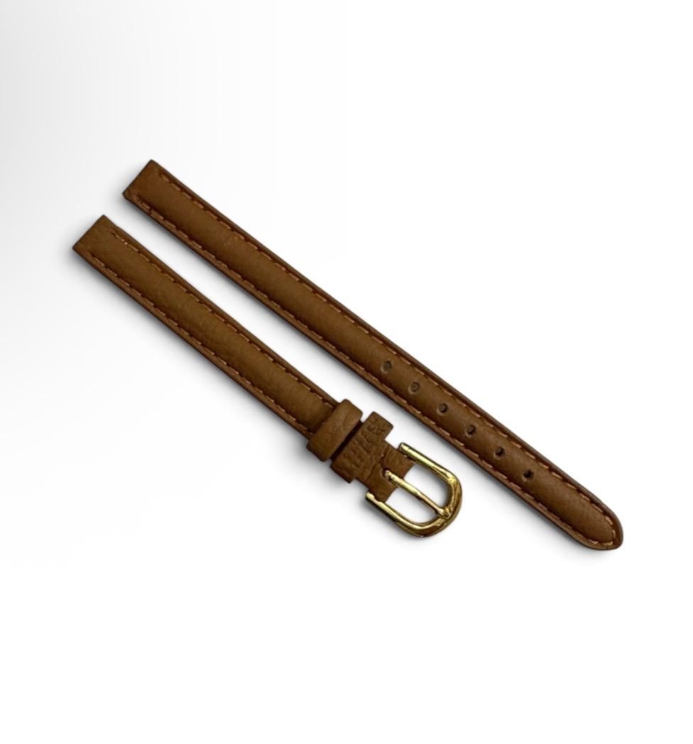 (set of 6) 8mm Quality Genuine Leather Padded Tan Watch Band - Size Regular