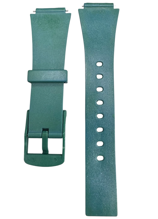 16MM PVC PLASTIC WATCH BAND GREEN JUNGLE THEME DESIGN