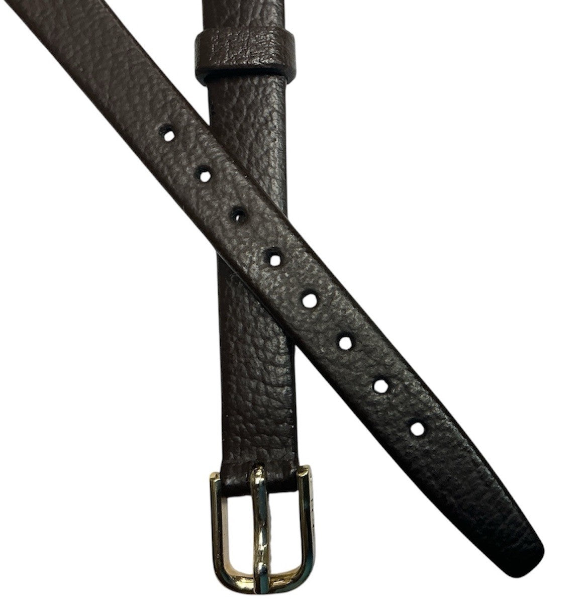 10mm Genuine Leather Dakota Brown Flat Open-Ended Ladies Watch Band