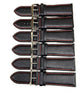 Watch Band Genuine Leather Plain PADDED With Stitches Black Color Of Size 26MM