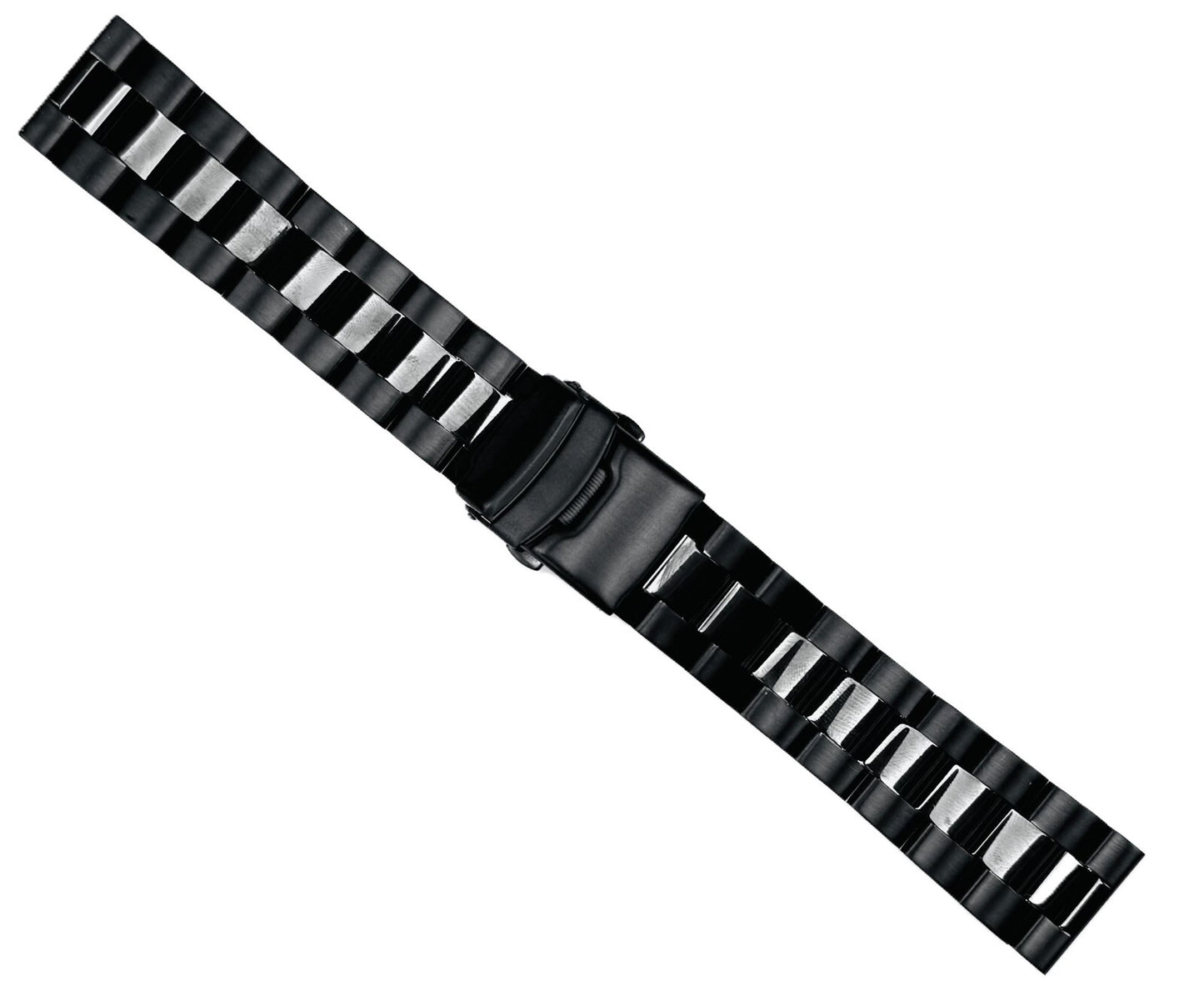 22mm Convertible-Ends Middle-Bold Oyster Solid Stainless Steel Watch Bands