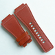 35mm Bell & Ross Style Leather Watch Strap – Red with White Stitching | 24mm lug