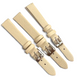 (Set of 3) Watch Band Genuine Leather Lizard Grain BIEGE Flat 12/14mm