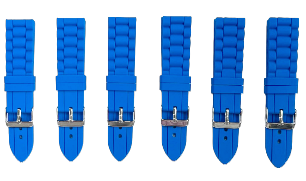Premium Quality Soft Silicone Rubber Textured Sport Watch Band 22mm-24mm