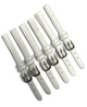 (set of 6) white color Flat Genuine Leather Watch Band Strap-8/10mm