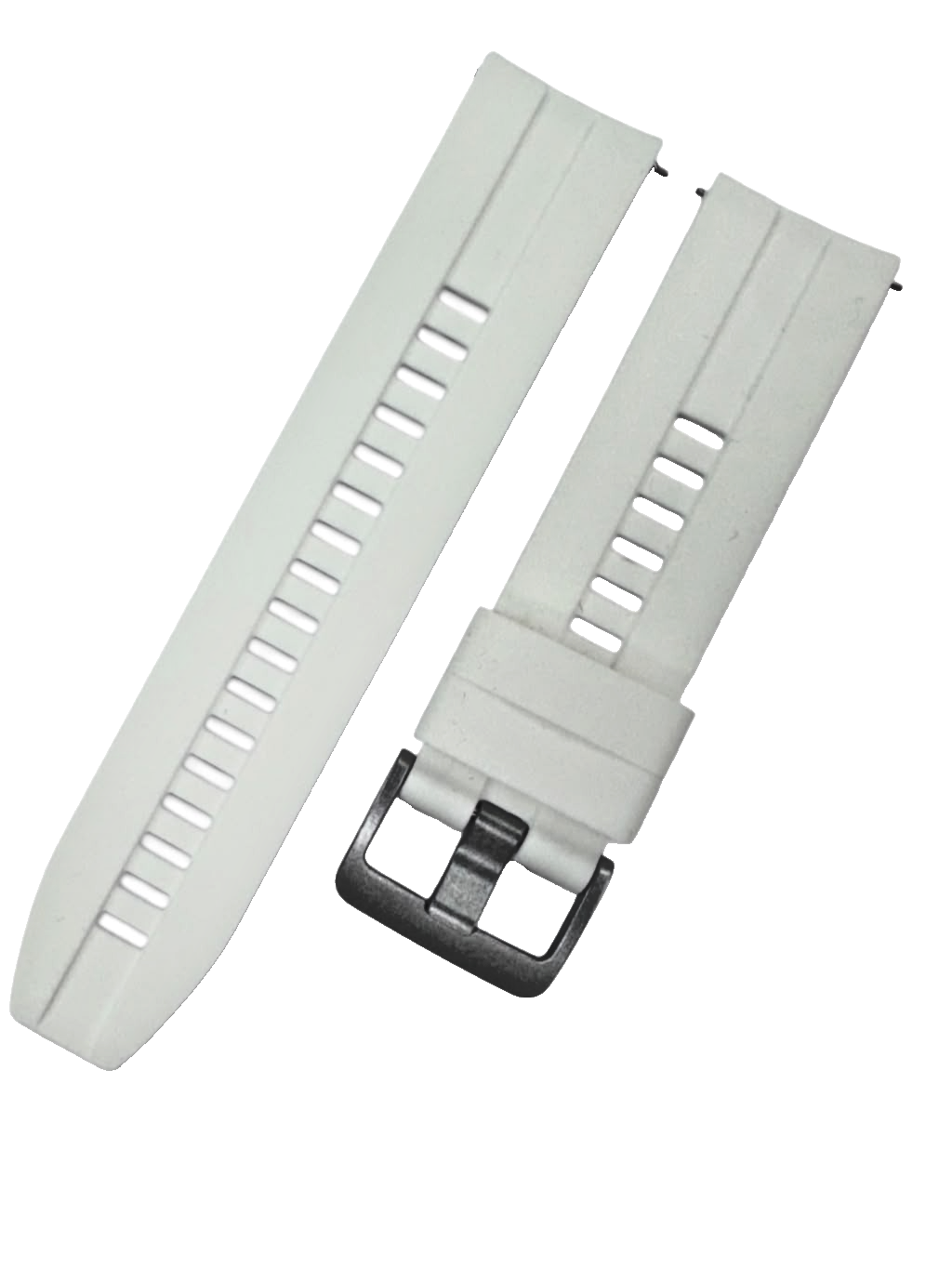 22 MM Rubber Silicone Sports Watch Band Quick Release Pin White Color