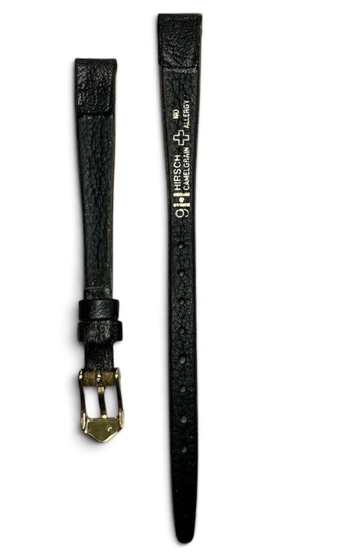 9mm Hirsch Ladies Camel Grain Tan Genuine Leather Watch Band