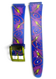 18MM PLASTIC PVC WATCH BAND BLUE ROCKET DESIGN WATER PROOF
