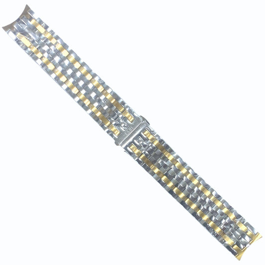 Two-Tone (Gold&Silver) Watch Band- 19mm -Compatible with TISSOT T038430A RTO-BC