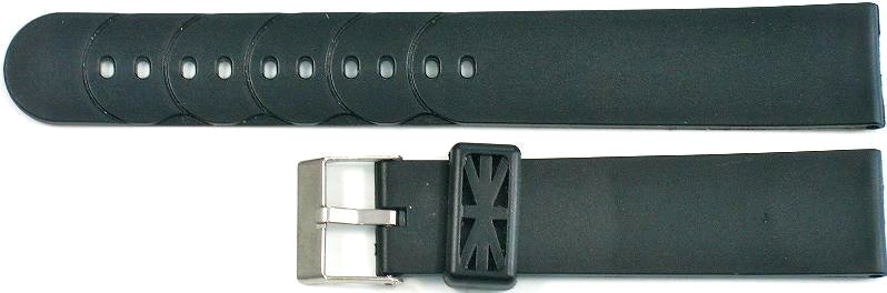 Lot of 6 Watch Bands 18MM PVC Black  fit Casio, Timex and Other Watches, 