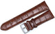 Watch Band "Triumph" Genuine Leather Brown Alligator Grain Padded  28mm XXL