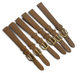 (set of 6) TAN 10MM FLAT LEATHER STRAP BAND FOR WATCH gold Buckle