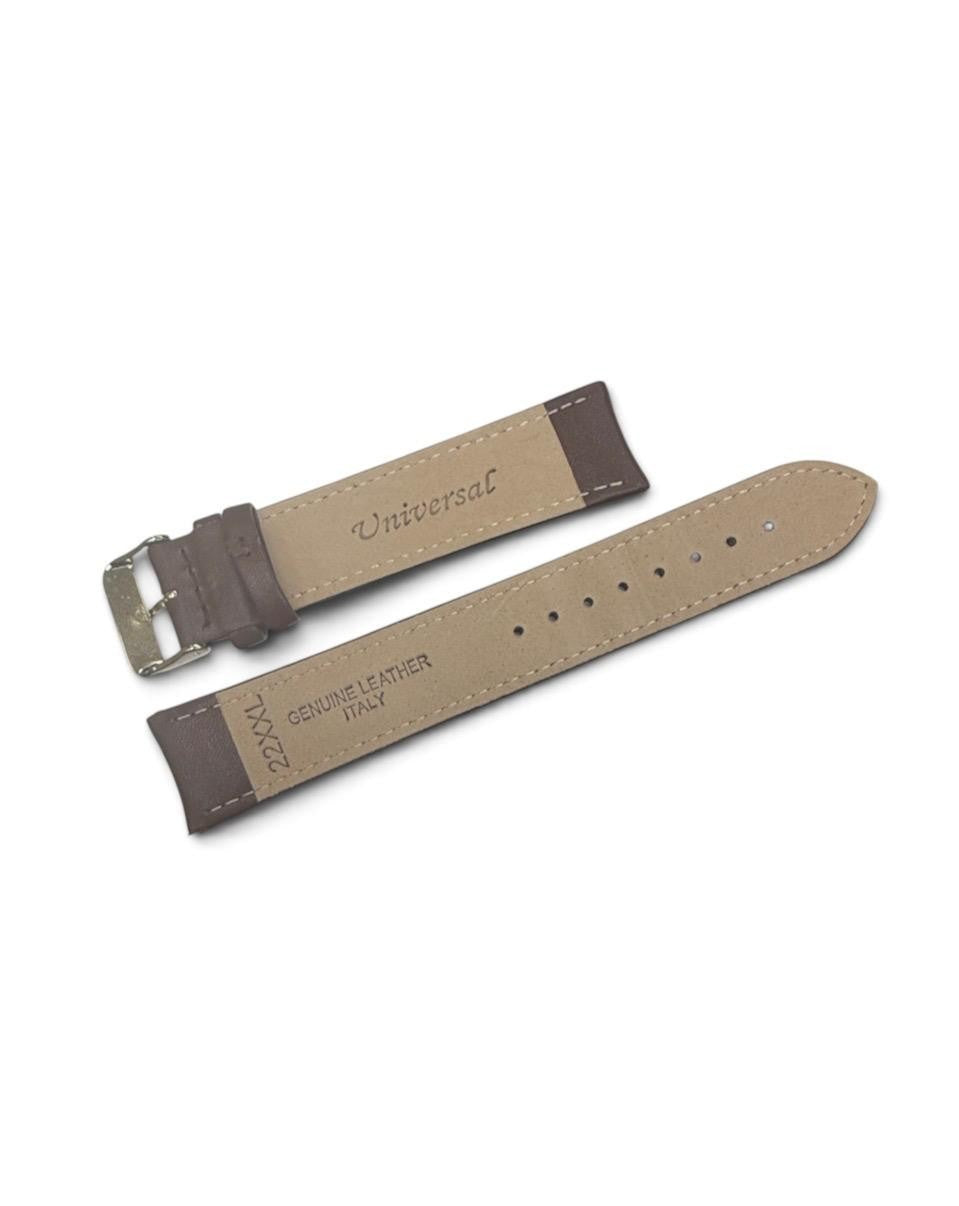 .Watch Band D Brown Genuine Leather Padded, Stitched 22xxlMM ,24xxlmm