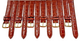 Lot of 6 Watch Bands Leather Alligator Grain Brown Stitched Padded 16mm