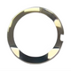 Sapphire Crystal Rado Double Dome Round Shape Gold Trim (32.5×3.3×1.0)mm