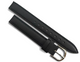 Watch Bands Black Genuine Leather Stitched Padded 12MM Plain