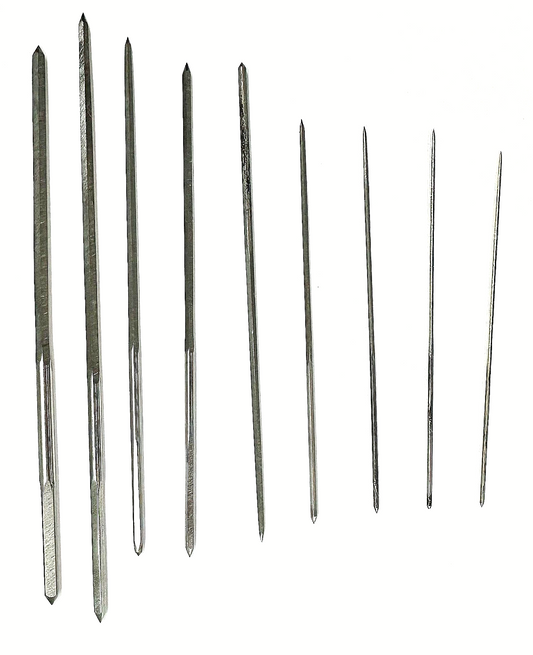 Watch Repair Cutting Broaches set of 10pcs,Small 0.90 to 4.00m, Watchmaker Tools