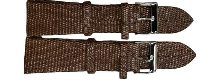 SET OF 2 Quality WATCH BAND GENUINE LEATHER LIZARD GRAIN SIZES 12MM-22MM