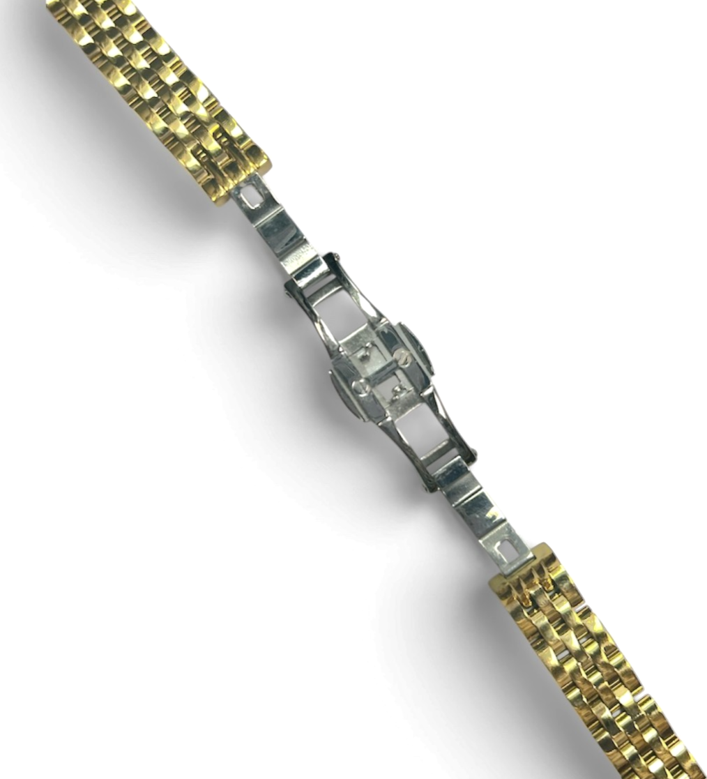 Top Quailty,Stainless steel Gold-tone Curved end Band for Highend Watches-10mm