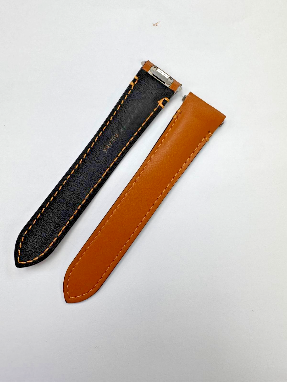 WATCH LEATHER BAND STRAP FOR CARTIER SANTOS  21MM TAN BROWN WATCH TOP QLTY