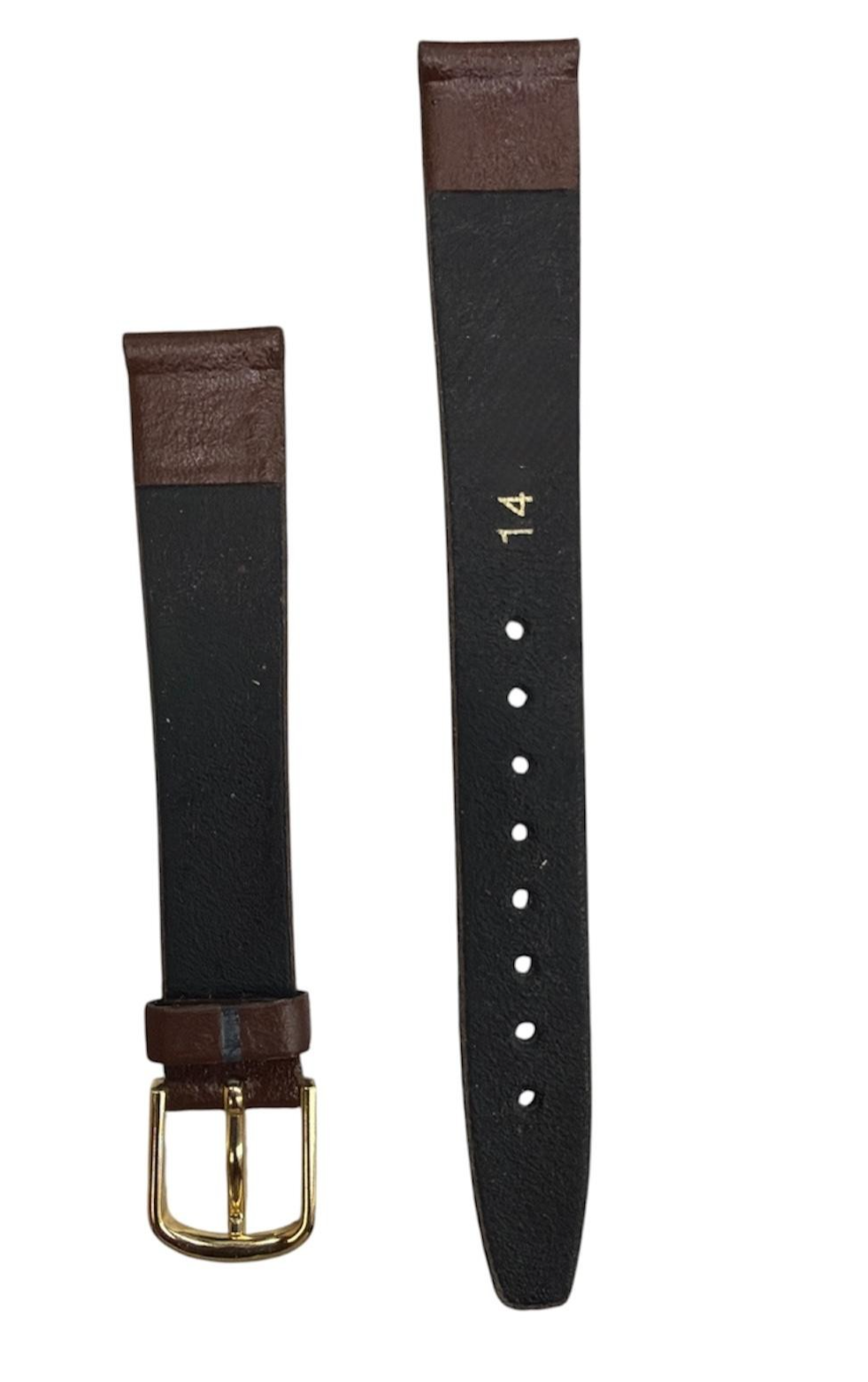 Standard Calf Leather Watch Band -Brown-14mm-MT-14