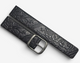Fossil Black Engraved Leather Watch Strap Band -18mm