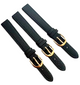 (set of 3) 12mm Quality Genuine Leather FLAT Dark Green Color Watch Band