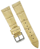 Best Quality,Watch Band Short 20MM Genuine Leather Beige Alligator Grain Flat