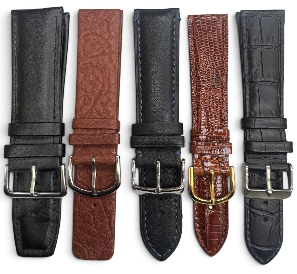 LOT OF 10 WATCH BANDS MIX SIZE STYLE AND COLORS 18MM-26MM