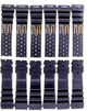 Lot of 6 Watch Bands 24MM PVC Black  fit Casio,Citizen,Seiko Diver Watches 1116