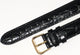 Watch Band Crocodile Grains Black Genuine Leather 10mm for Women's Watches