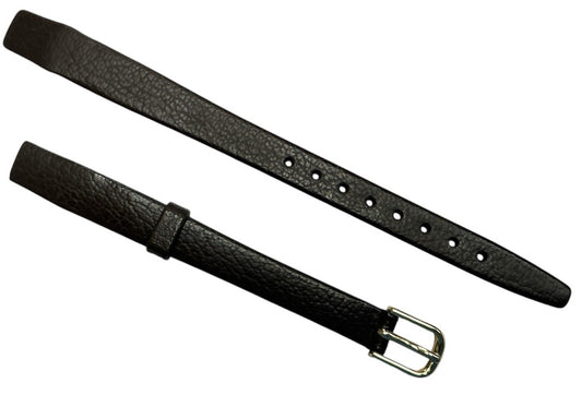 10mm Genuine Leather Dakota Brown Flat Open-Ended Ladies Watch Band