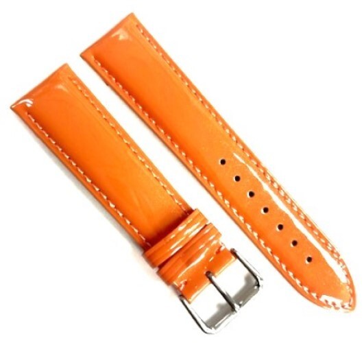 Watch Band 18MM Peach Genuine Leather Soft Sweat Proof, Stitched and Padded