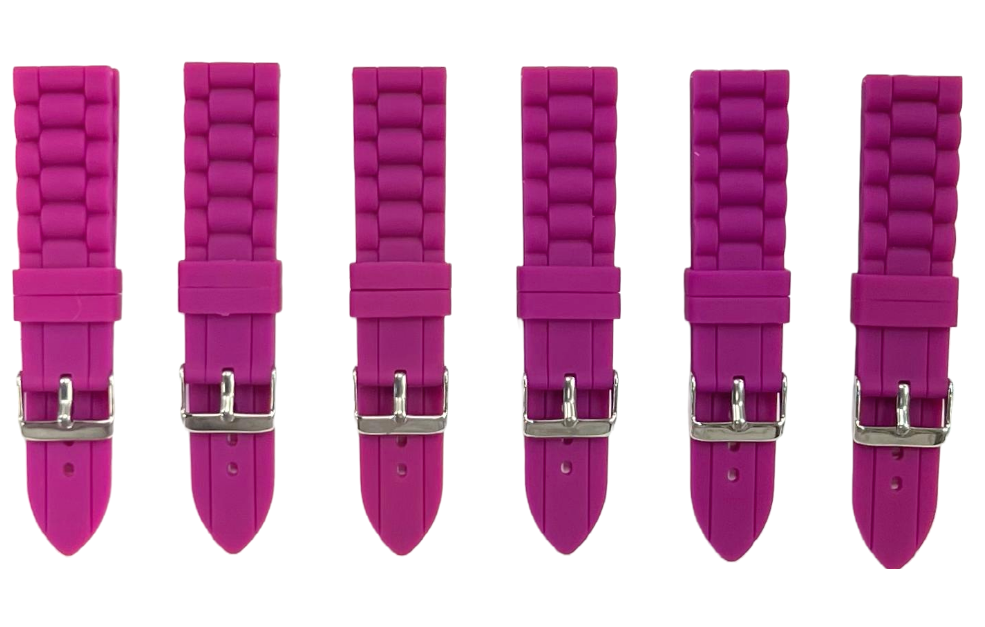Premium Quality Soft Silicone Rubber Textured Sport Watch Band 22mm&24mm