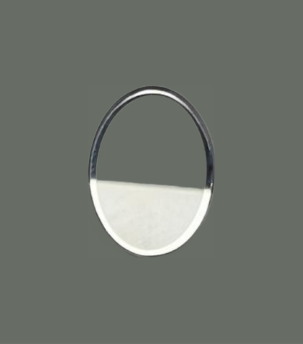 Mineral Crystals to Fit BULOVA Ladies Flat Silver Trim (15.7×11.4)mm Fit 97V23