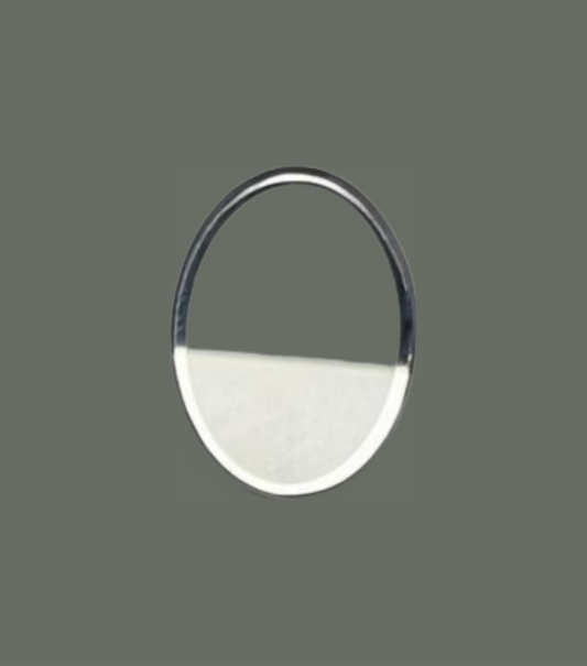 Mineral Crystals to Fit BULOVA Ladies Flat Silver Trim (15.7×11.4)mm Fit 97V23