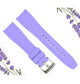 18-24mm Curved-End Lavender Purple Soft & Smooth Silicon Rubber Watch Band
