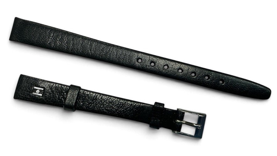 Hirsch Chevreaux Ladies Black Genuine Leather Watch Band 10 Mm