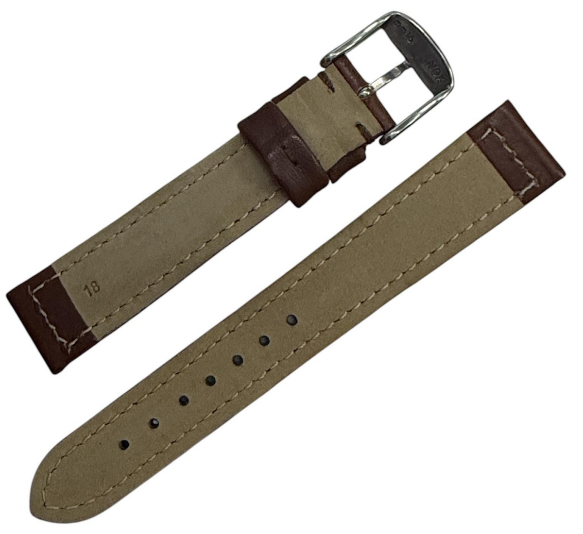 18mm Brown color Genuine Leather Watch Band
